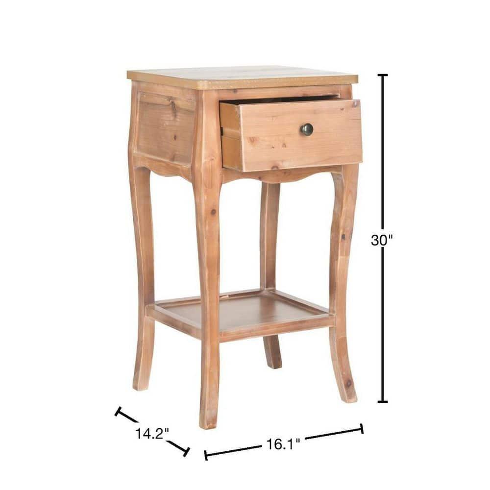 Thelma End Table - AMH6619C - Honey Natural - Safavieh Couture