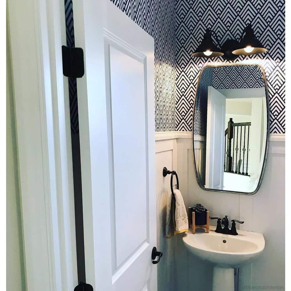 Kira Home Welton 19" 2-Light Farmhouse Bathroom Light, Wall Sconce Barn Light, Gold Trim + Brushed Dark Bronze