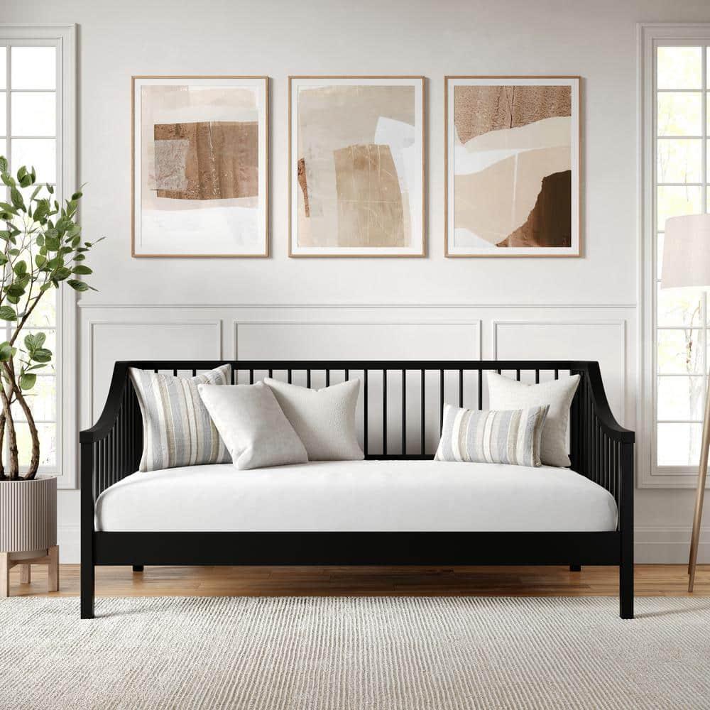 Martha Stewart Martha Stewart Neely Wooden Platform Daybed With Spindles And Wood Slat Foundation