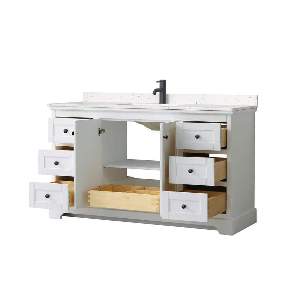 Wyndham Collection Avery 60'' Single Bathroom Vanity with Top