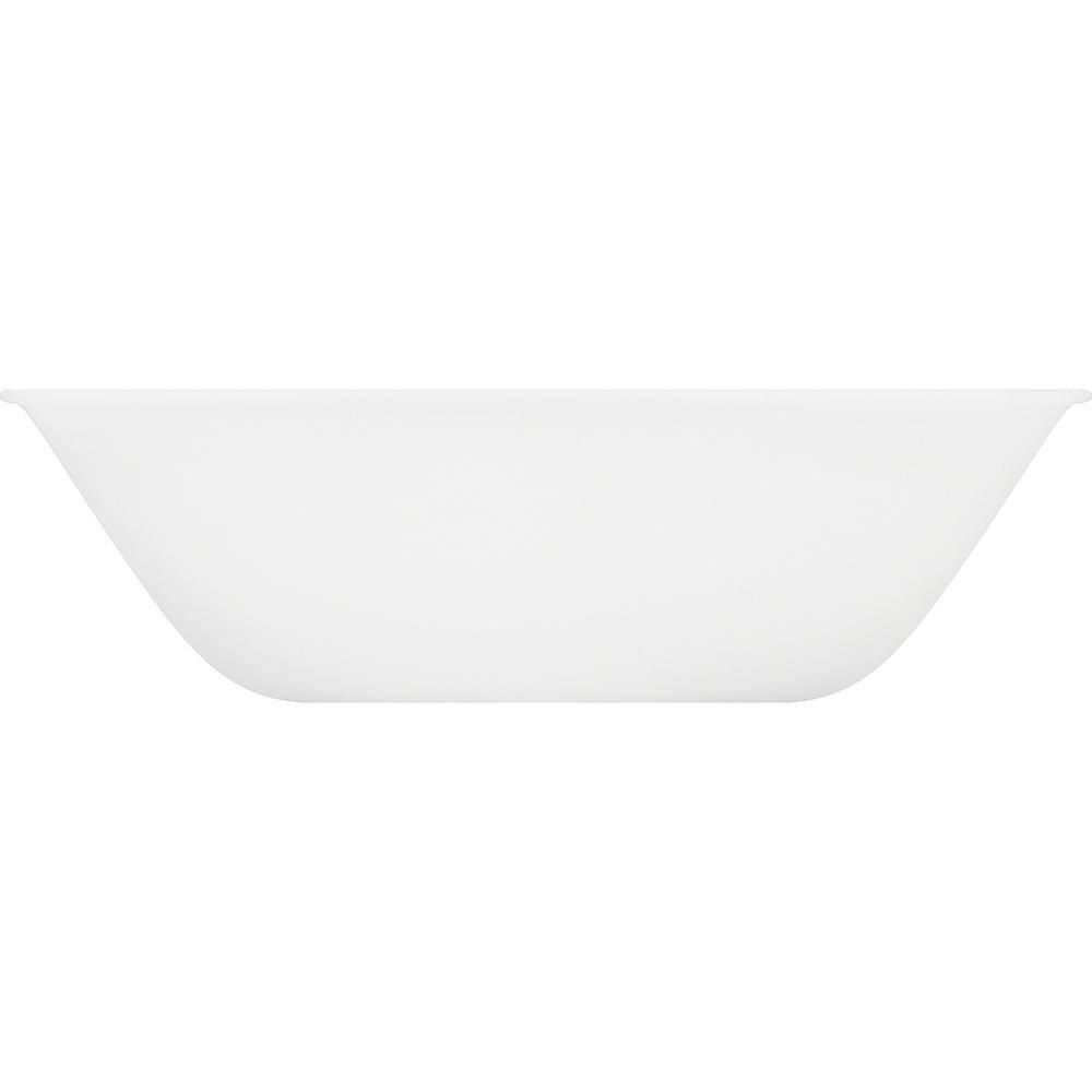 Corelle Pure White 32 oz Square Glass Serving Bowl (Set of 2)