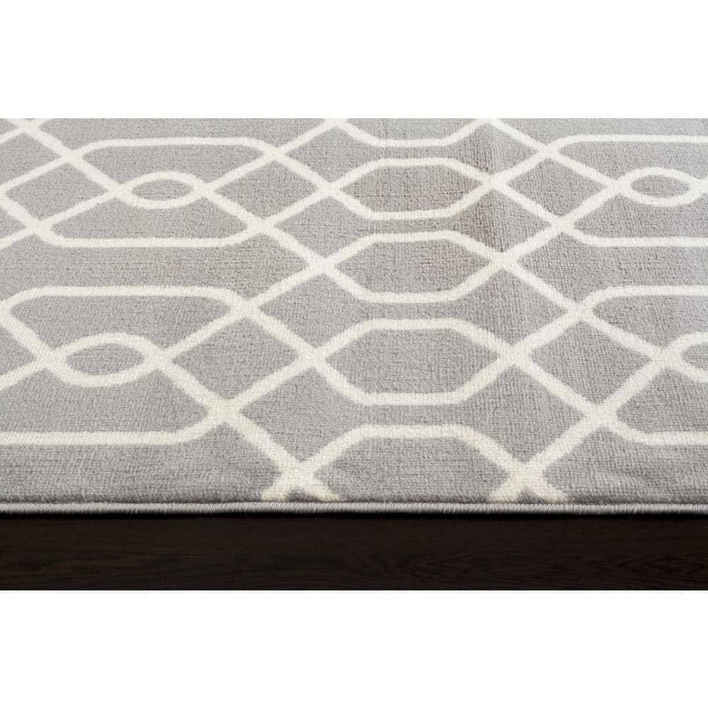 World Rug Gallery  Modern Trellis Pattern Area Rug Brown 5' x 7' 5' x 8', 6' Runner Indoor Living Room, Bedroom, Dining Room Rectangle Modern &