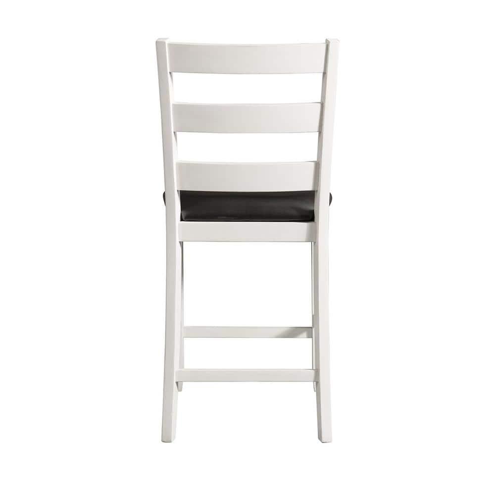 5pc Kona Counter Height Dining Set Brown - Picket House Furnishings: Modern Ladder Back Chairs, Wood Frame