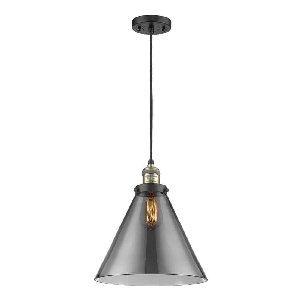 Innovations Lighting Cone 1 - Light Pendant in  Black Antique Brass