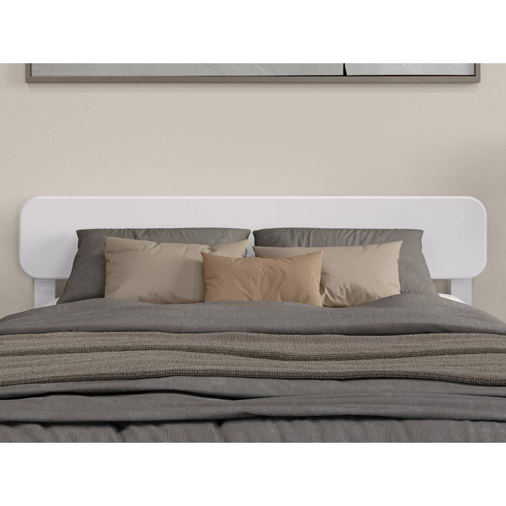 AFI Florence Queen Solid Wood Low Profile Platform Bed, White