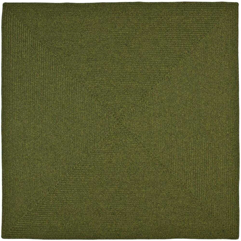 Braided BRD315 Hand Woven Area Rug - Green - 6'x6' - Safavieh.