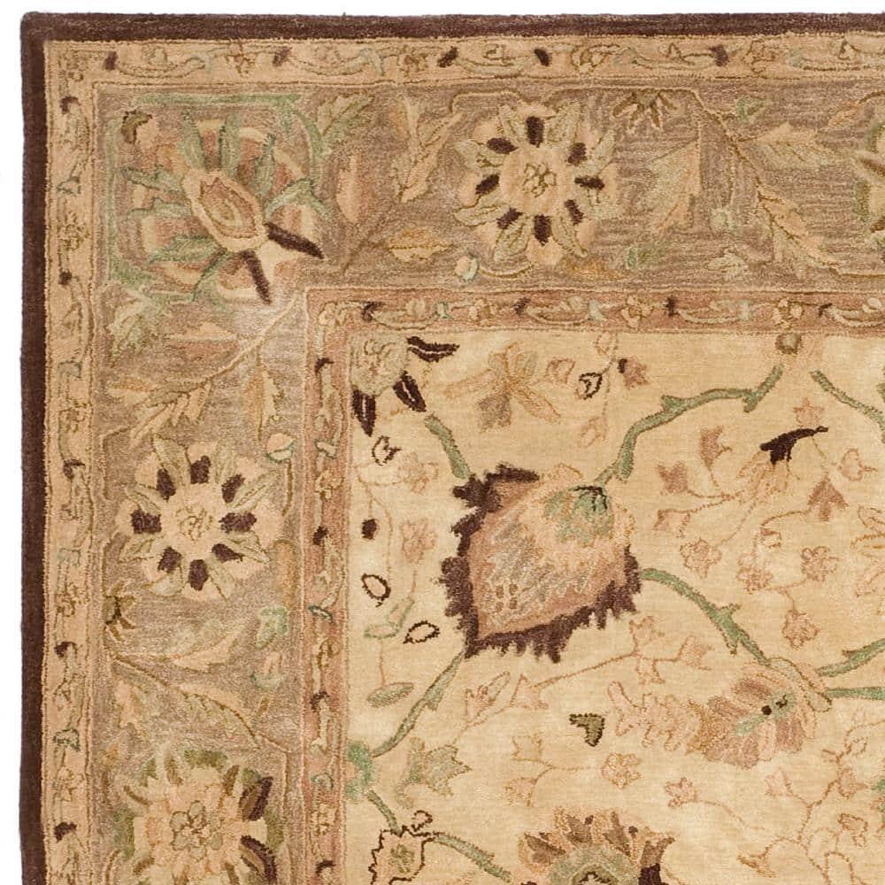 SAFAVIEH Anatolia Venice Traditional Wool Area Rug, Ivory/Brown, 8' x 10'