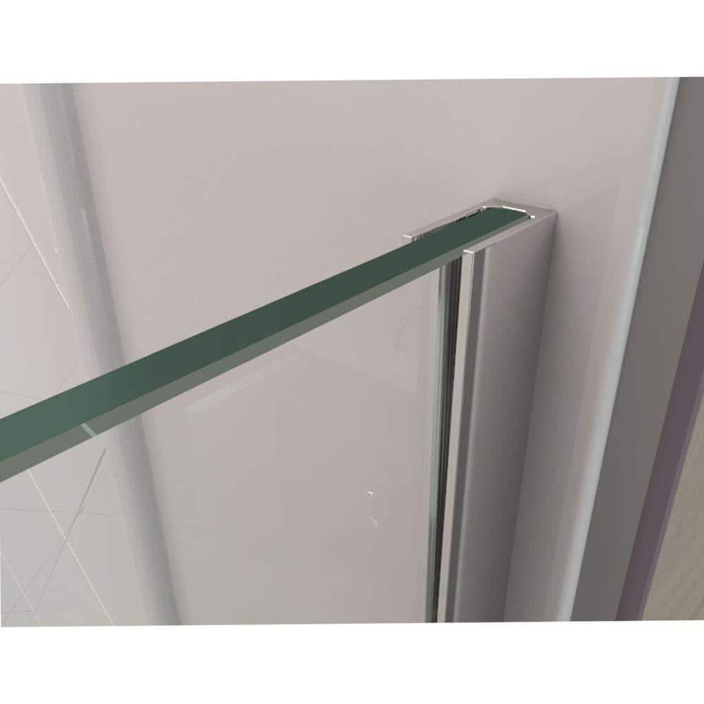 Unidoor-X 33 3/8 in. W x 30 in. D x 72 in. H Frameless Hinged Shower Enclosure