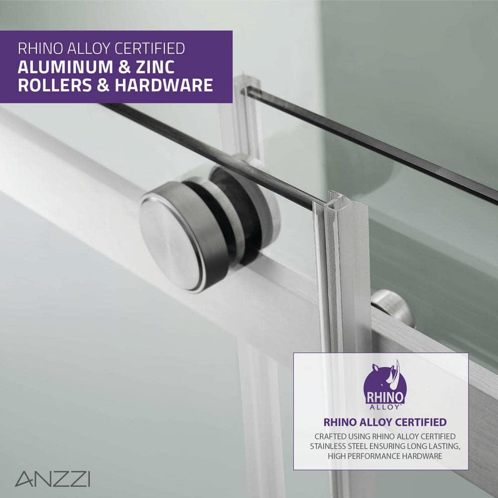 Stellar 48" W x 76" H Double Sliding Frameless Shower Door