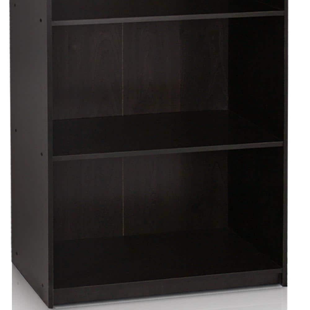 Furinno Easy Assembly 3 Cube Decorative Bookshelf Storage Display Cabinet 3-Tier Multi-functional Open Shelf,Espresso
