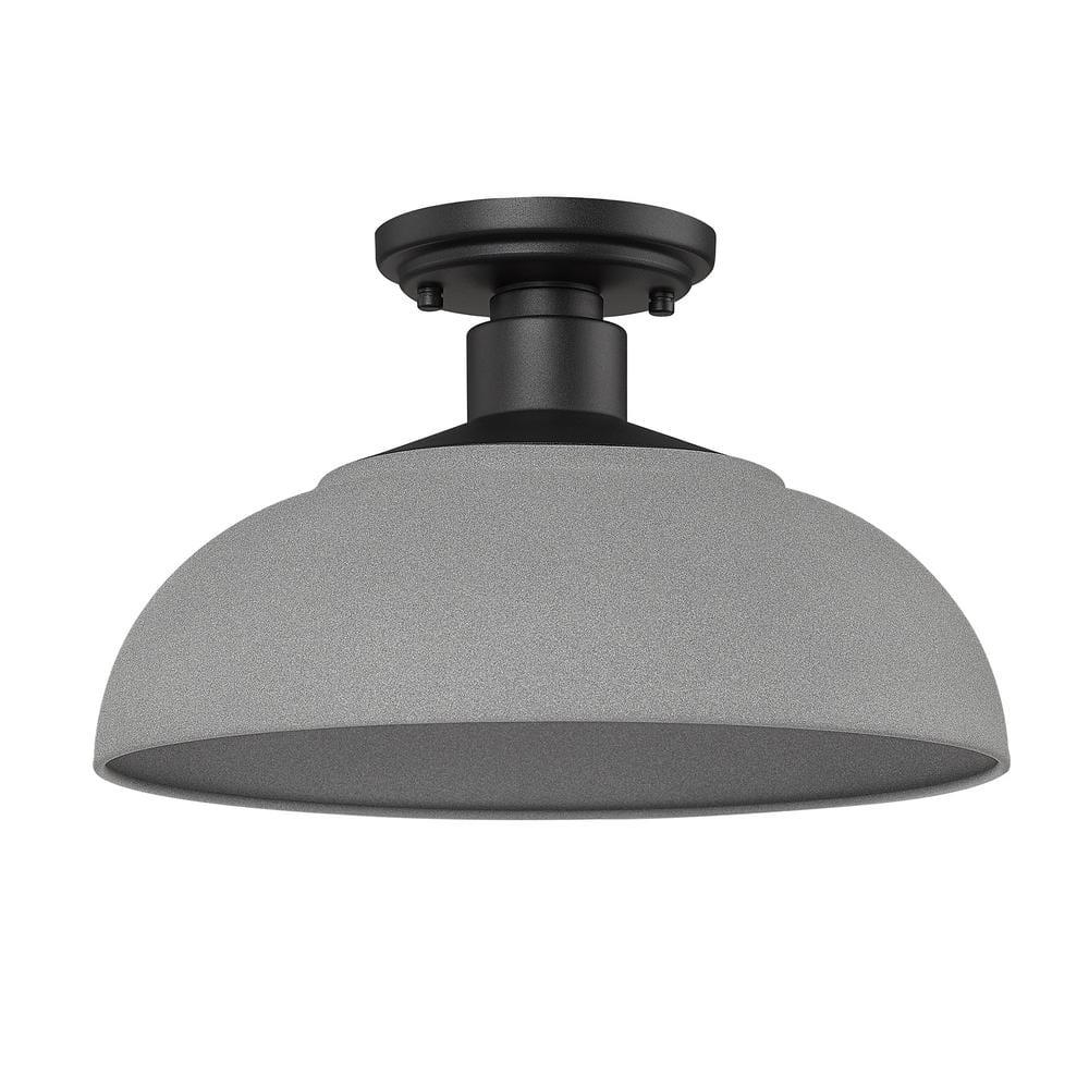 Golden Lighting Levitt 13.625'' W 1 - Bulb Outdoor Semi Flush Mount