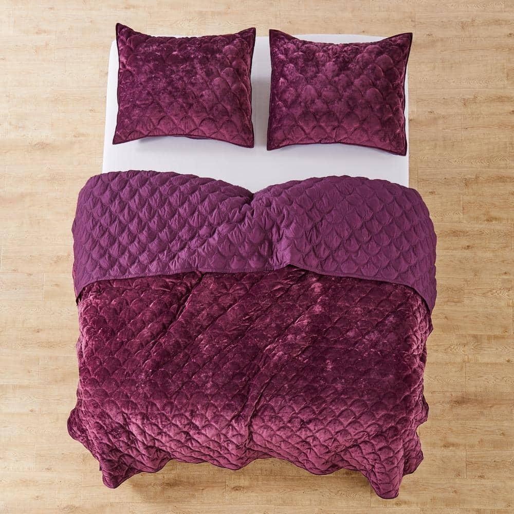 Ellora Velvet Full/Queen Quilt Purple - Birch Hill by Levtex Home