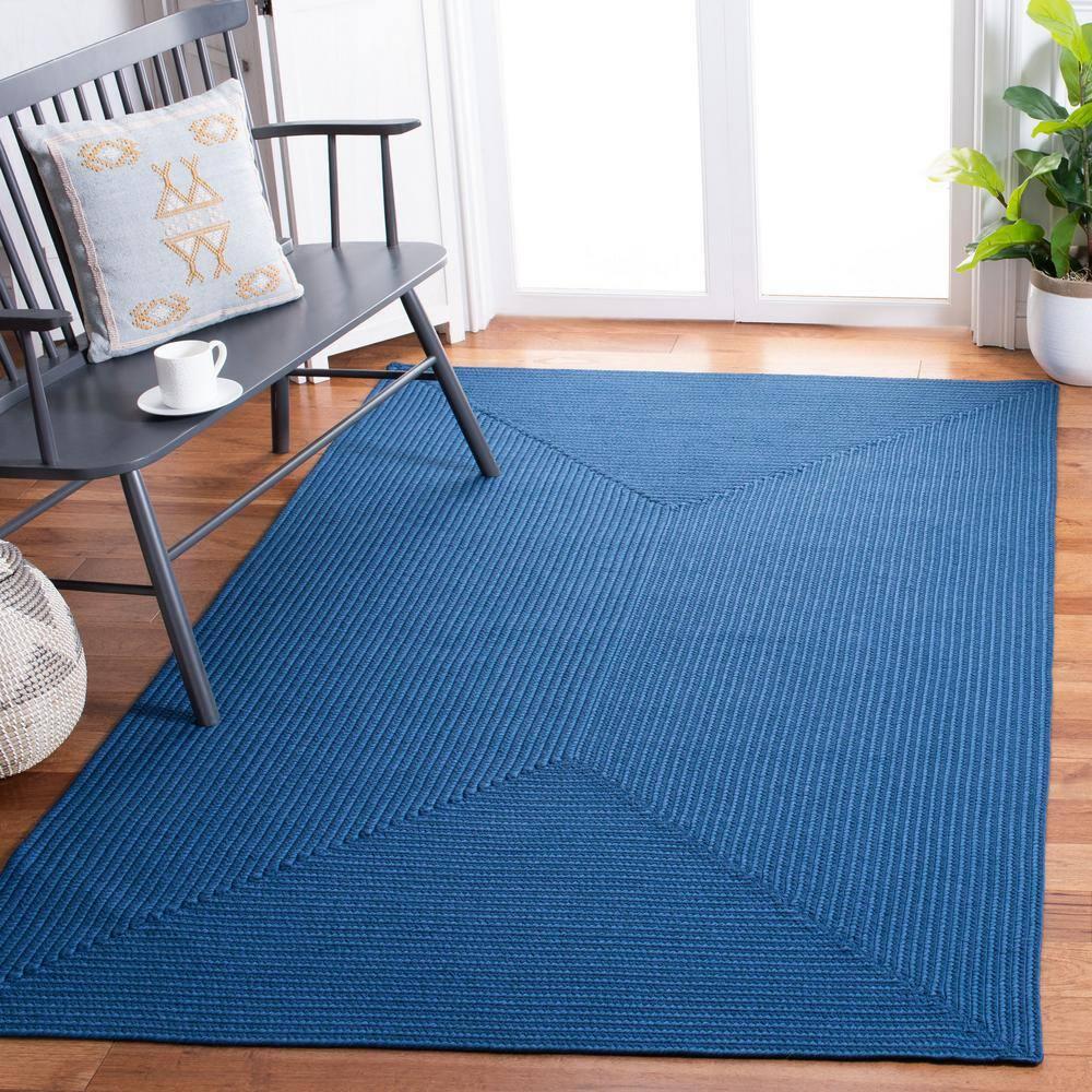 Braided BRD315 Hand Woven Accent Rug - Blue - 2'x3' - Safavieh.