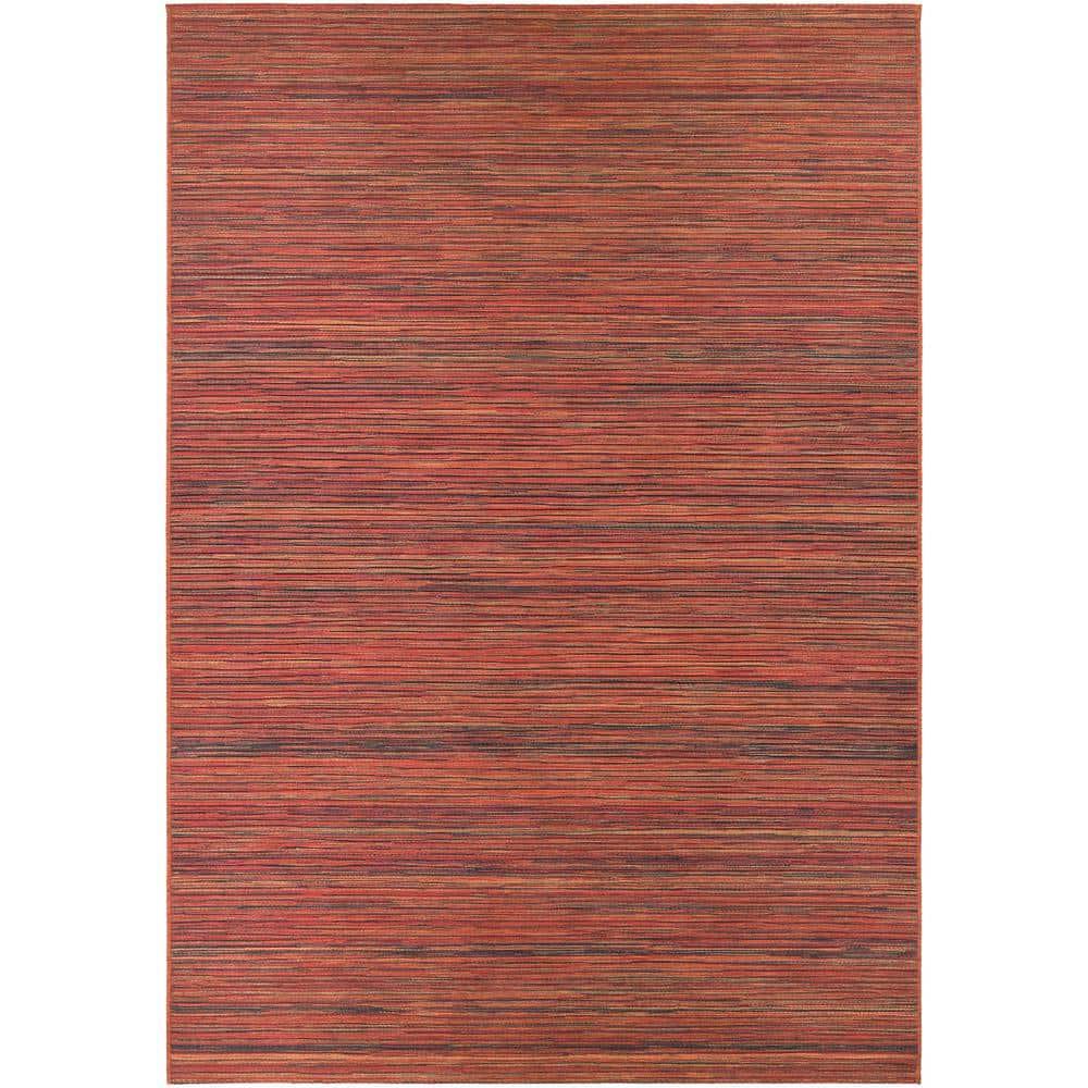 Couristan Cape Hinsdale Indoor / Outdoor Area Rug, Crimson-Multicolor, 5'3" x 7'6"