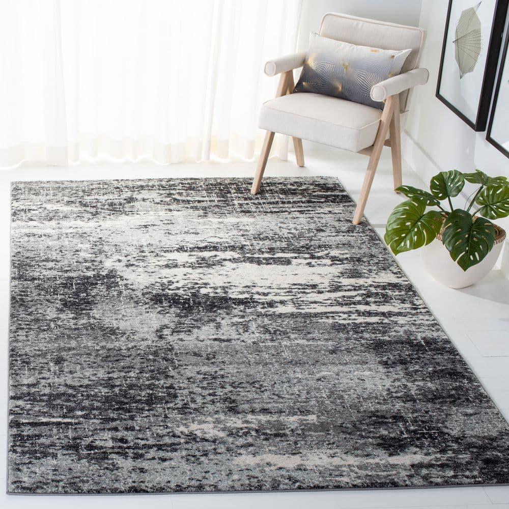 SAFAVIEH Evoke Frosina Abstract Area Rug, Ivory/Dark Grey, 3' x 5'