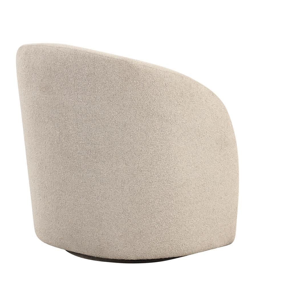 Lifestyle Solutions Bournemouth Swivel Accent Chair GrayBoucle: Minimalist Design, High-Density Foam, Solid Hardwood