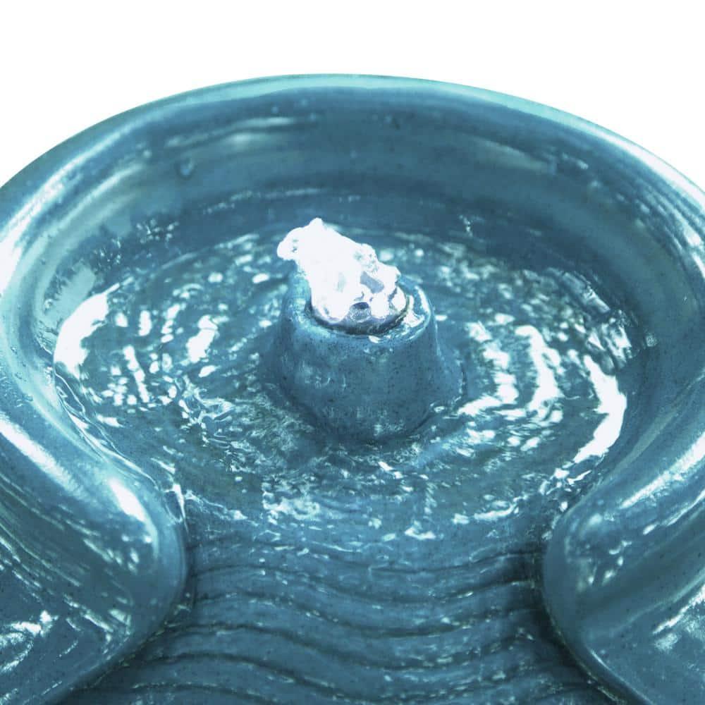 Teamson Home 16.93" Outdoor Glazed Pot Water Fountain