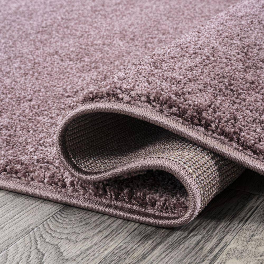 8'x10' Haze Solid Low-Pile, Light Purple - JONATHAN Y