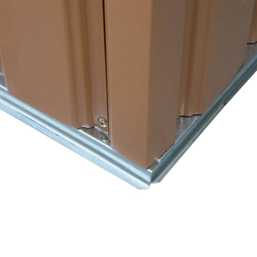 Outsunny 7' x 4' Metal Storage Shed Organizer, Garden Tool House with 4 Vents and 2 Sliding Doors for Backyard, Patio, Garage, Lawn, Brown