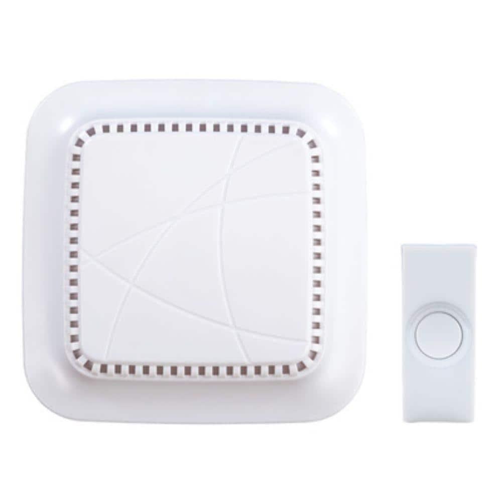 Wireless White Battery Operated Doorbell Kit