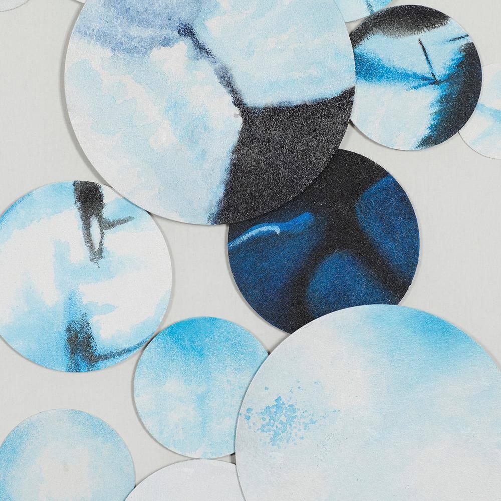 DecMode Blue Canvas Contemporary Wall Art