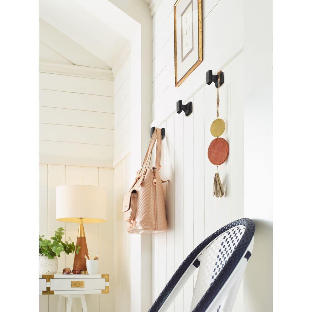Amerock Revitalize Matte Black Single Prong Robe Hook
