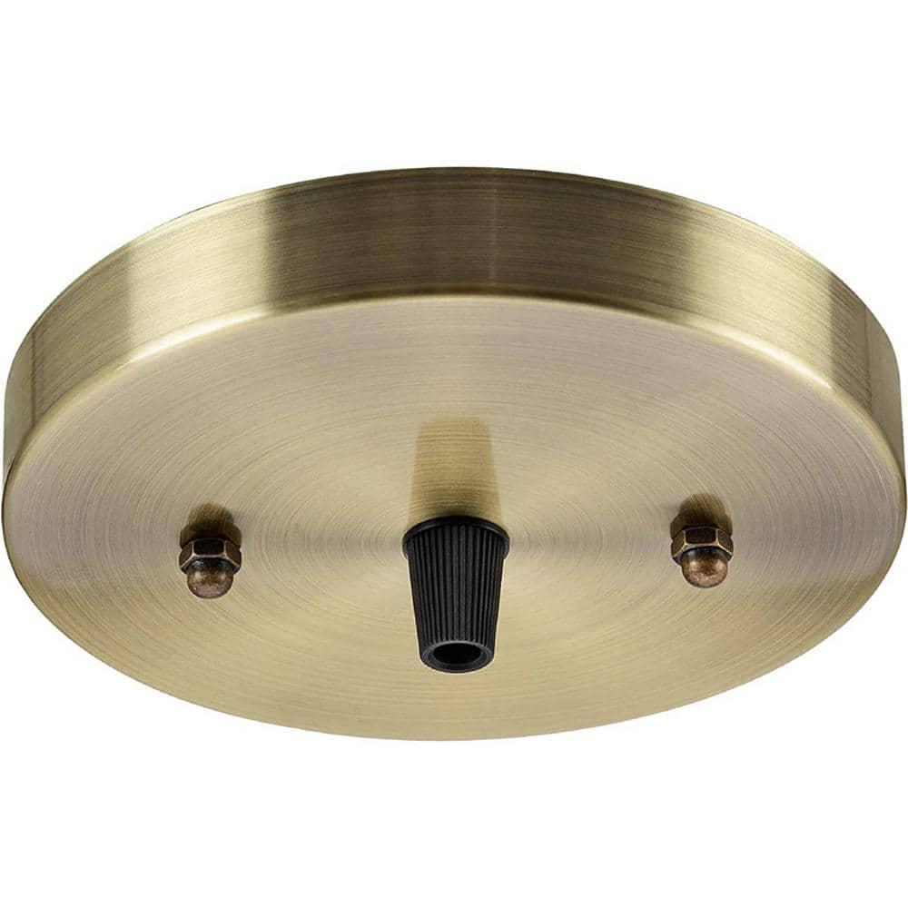 Aspen Creative 21512-22 Canopy Kit, 5-1/8"D, 7/16" Center Hole, Matte White, 2PK