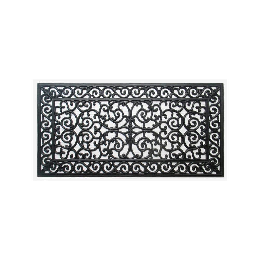 A1HC Extra Large Outdoor Floor Mat, Natural Rubber, 24" X 48", Ideal for Outside entryway, Dirt Shoe Scraper, Door mat for Indoor Outdoor, Mats for Entry, Patio, Busy Areas