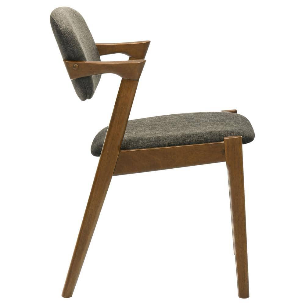 Saltoro Sherpi Wooden Modern Dining Side Chair, Gray, Set of 2
