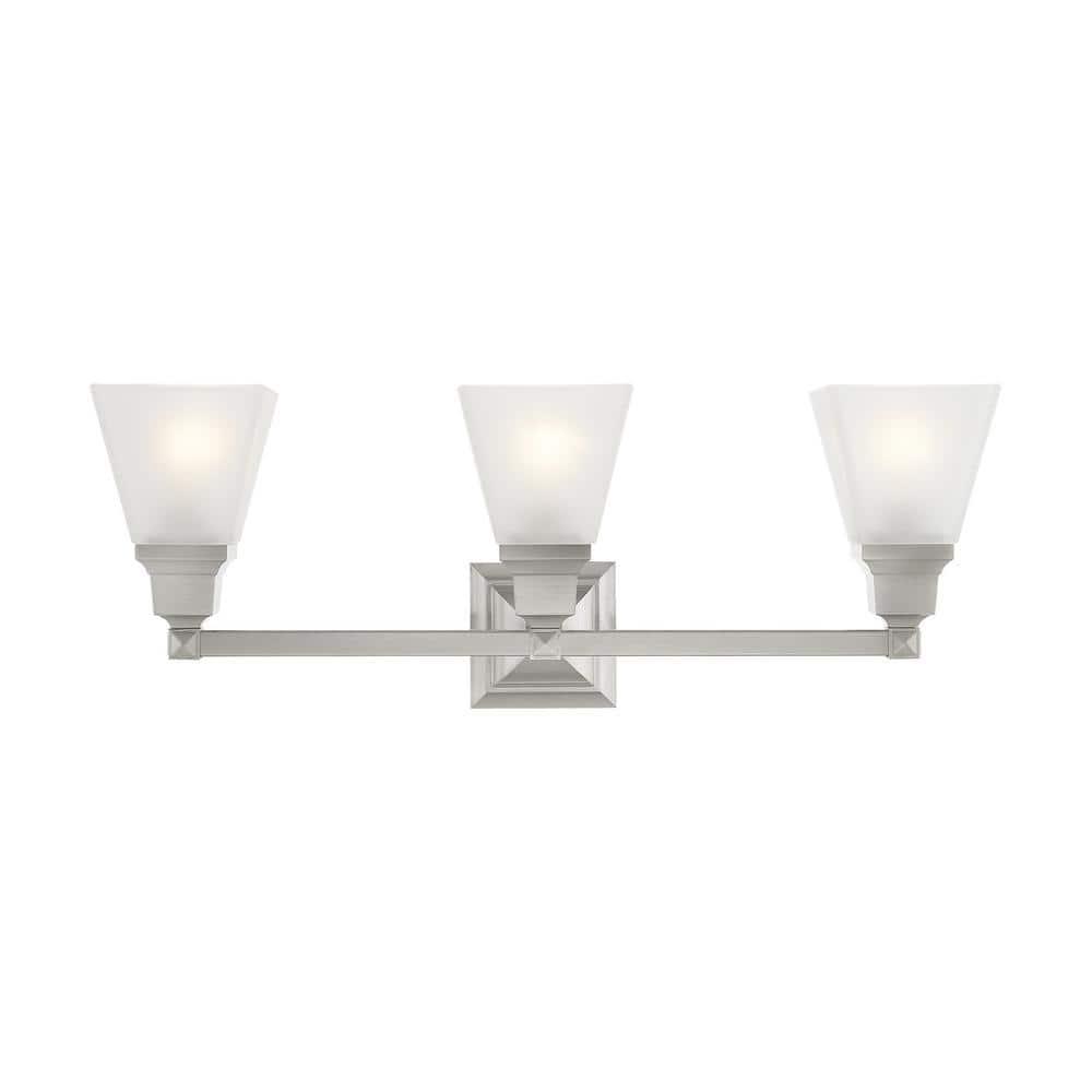 Livex Lighting Mission 3 - Light Vanity in  Brushed Nickel