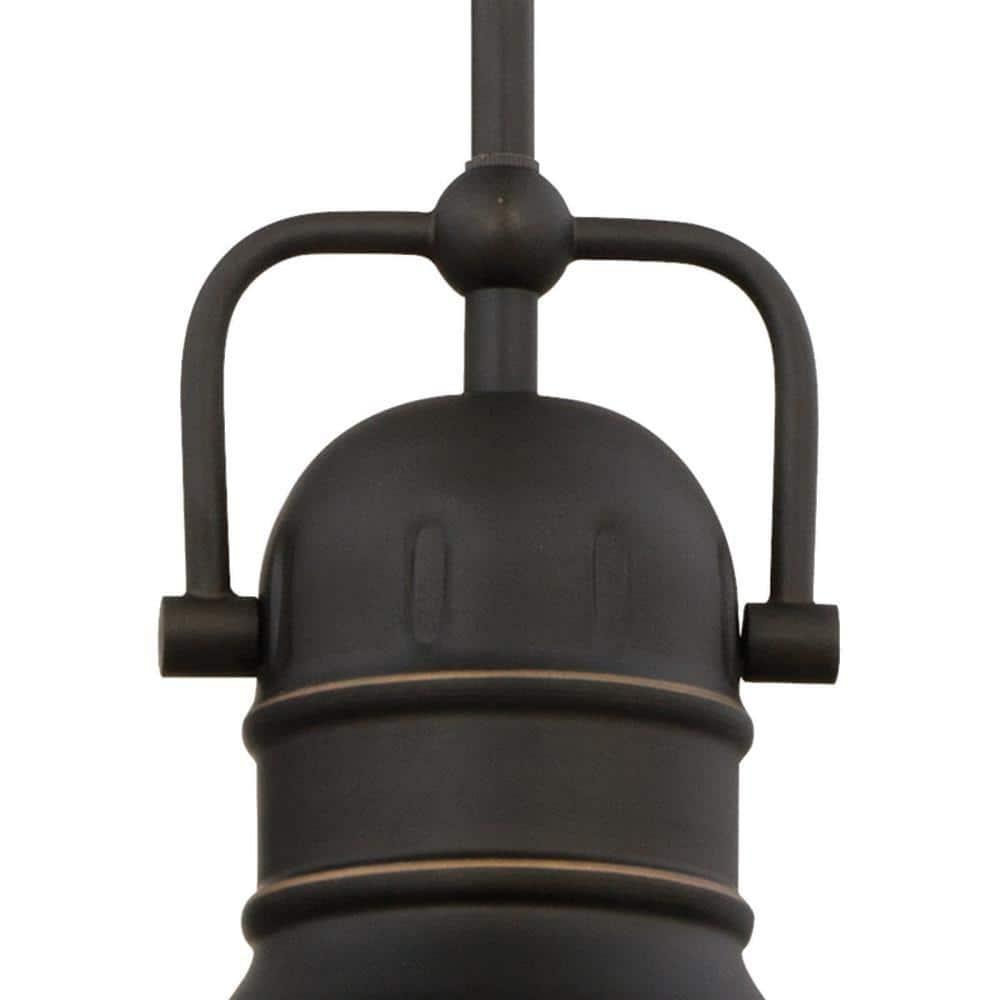 Westinghouse Lighting 63082B One-Light LED Mini Pendant Oil Rubbed Bronze with Highlights & Frosted Prismatic Lens