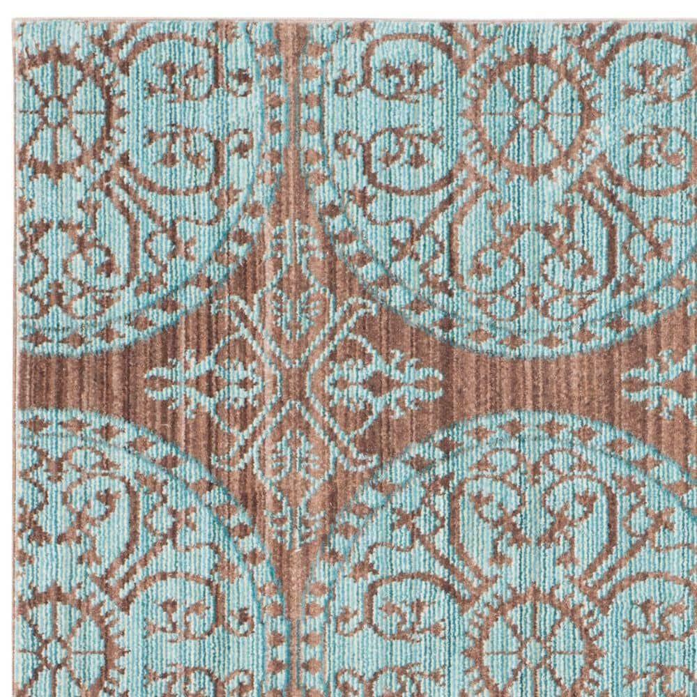 Valencia VAL214 Power Loomed Indoor Accent Rug - Brown/Alpine - 3'x5' - Safavieh