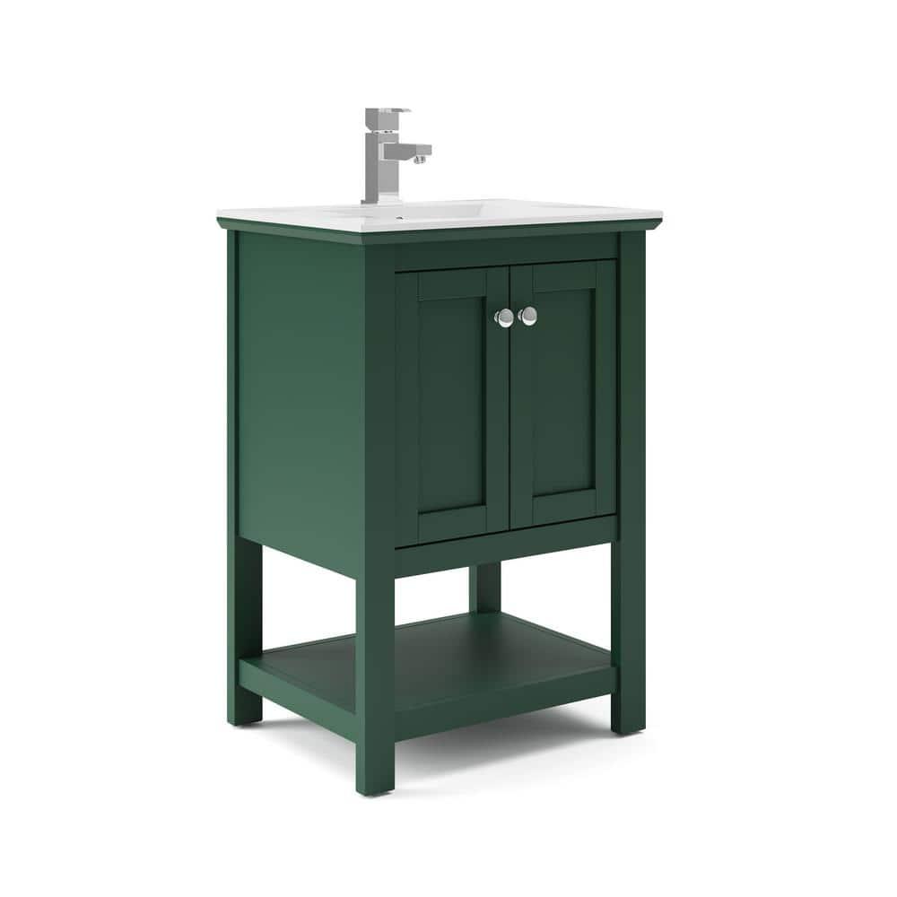Manchester 24" Freestanding Single Sink Bathroom Vanity with Integrated Sink (Faucet Not Included)