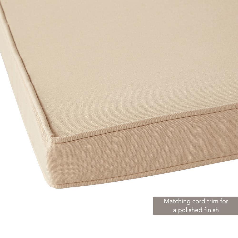 Greendale Home Fashions 18 x 18 in. Stone Square Outdoor Chair Pad (Set of 2)