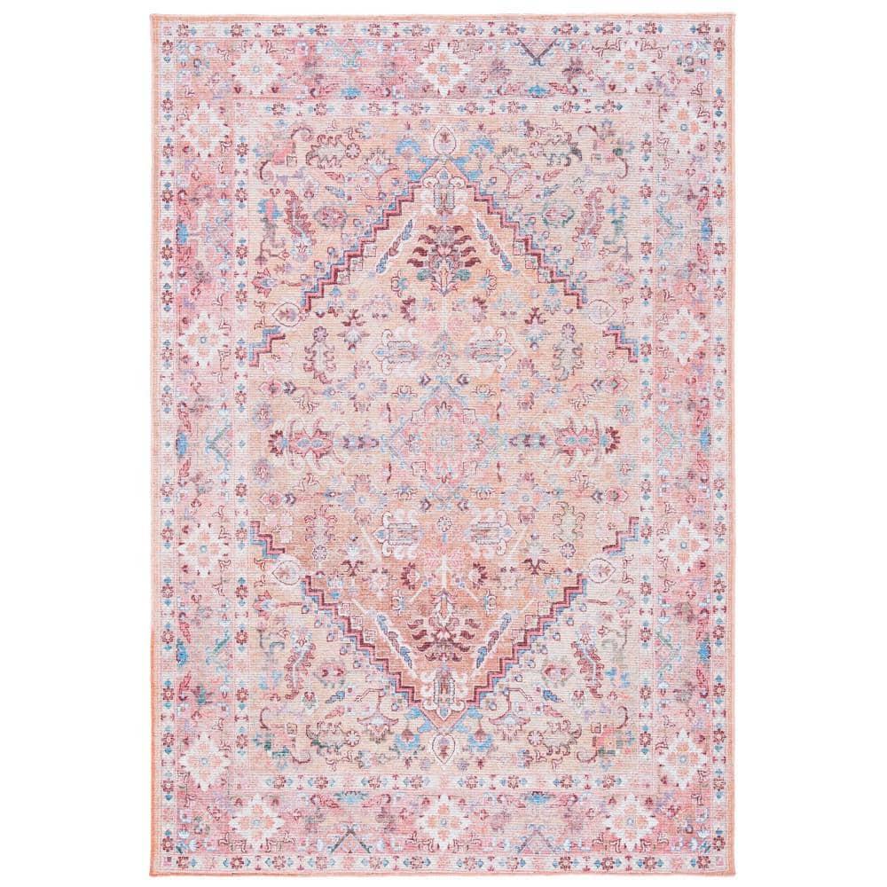 Serapi SEP515 Power Loomed Machine Washable Area Rug - Beige/Pink - 5'3"x7'6" - Safavieh.