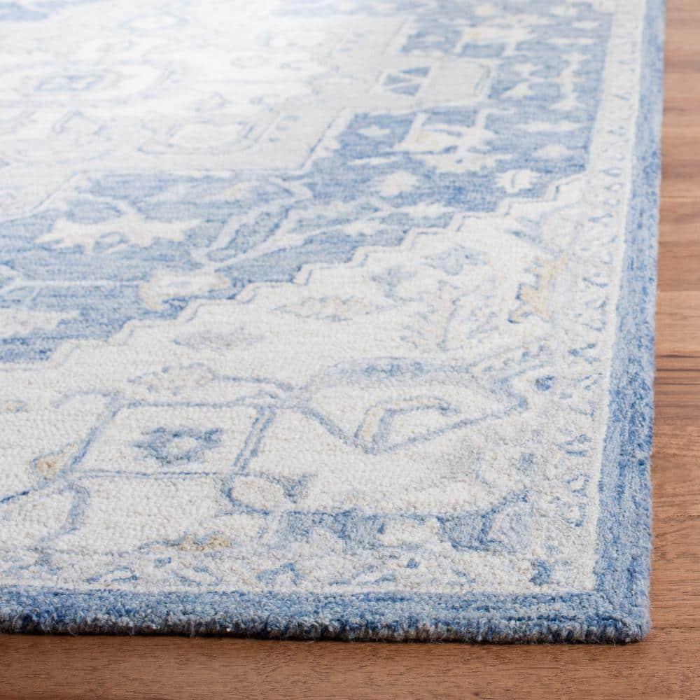 Micro-Loop MLP503 Hand Tufted Area Rug - Blue/Ivory - 8'x10' - Safavieh.