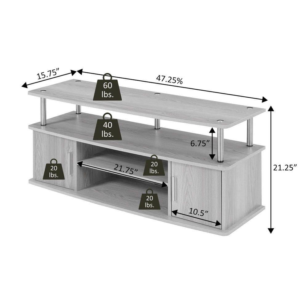 Convenience Concepts Designs2Go Monterey TV Stand, Faux Birch/Black