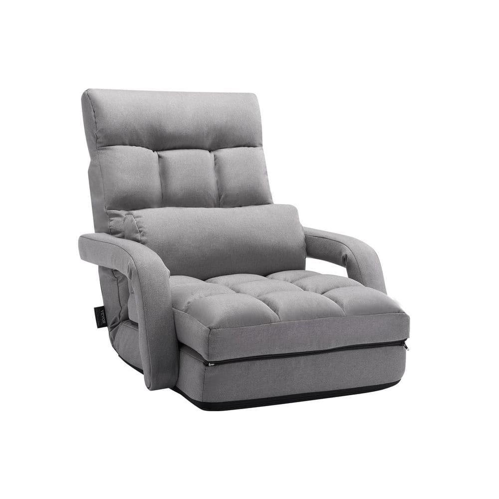 Trule Floor Chair with 5 Adjustable Position and Armrest Floor Gaming Chair Gray