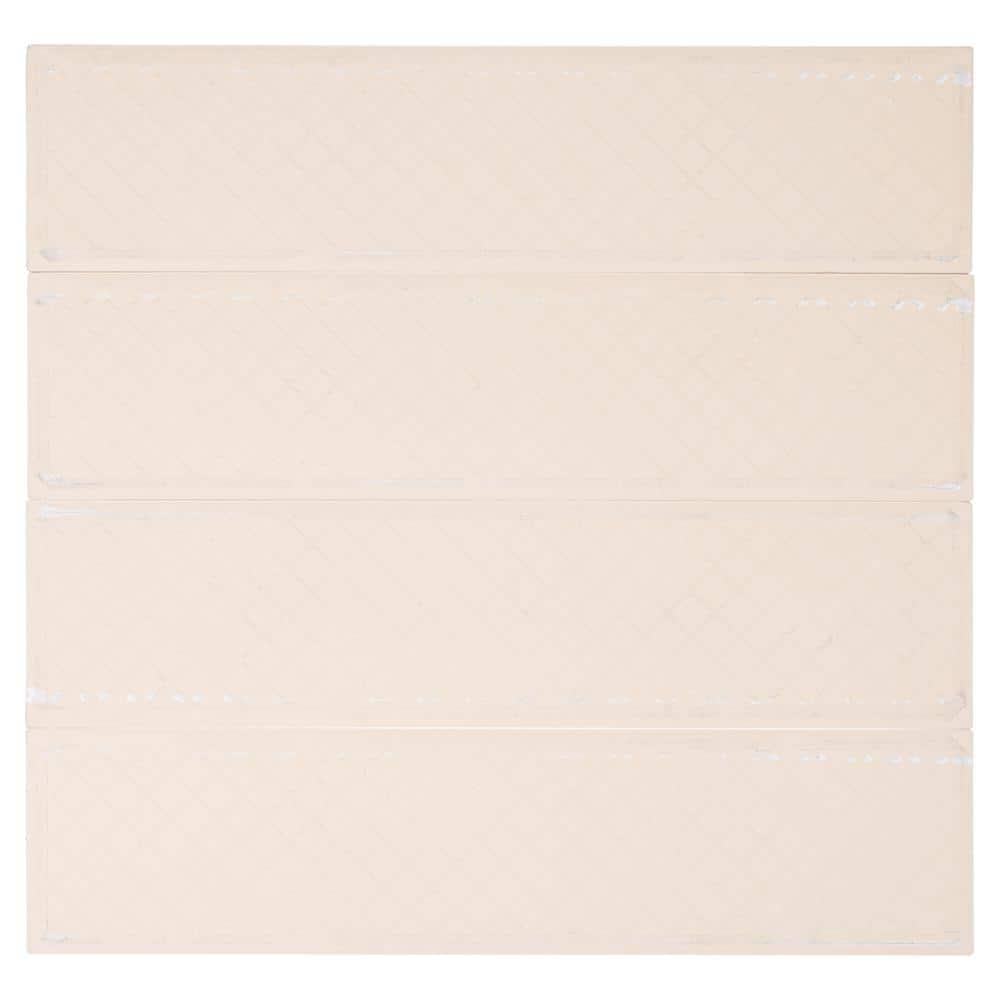 Andova Perfecto-Marvelli 4-in. x 16-in. Subway Textured Glossy Ceramic Wall Tile