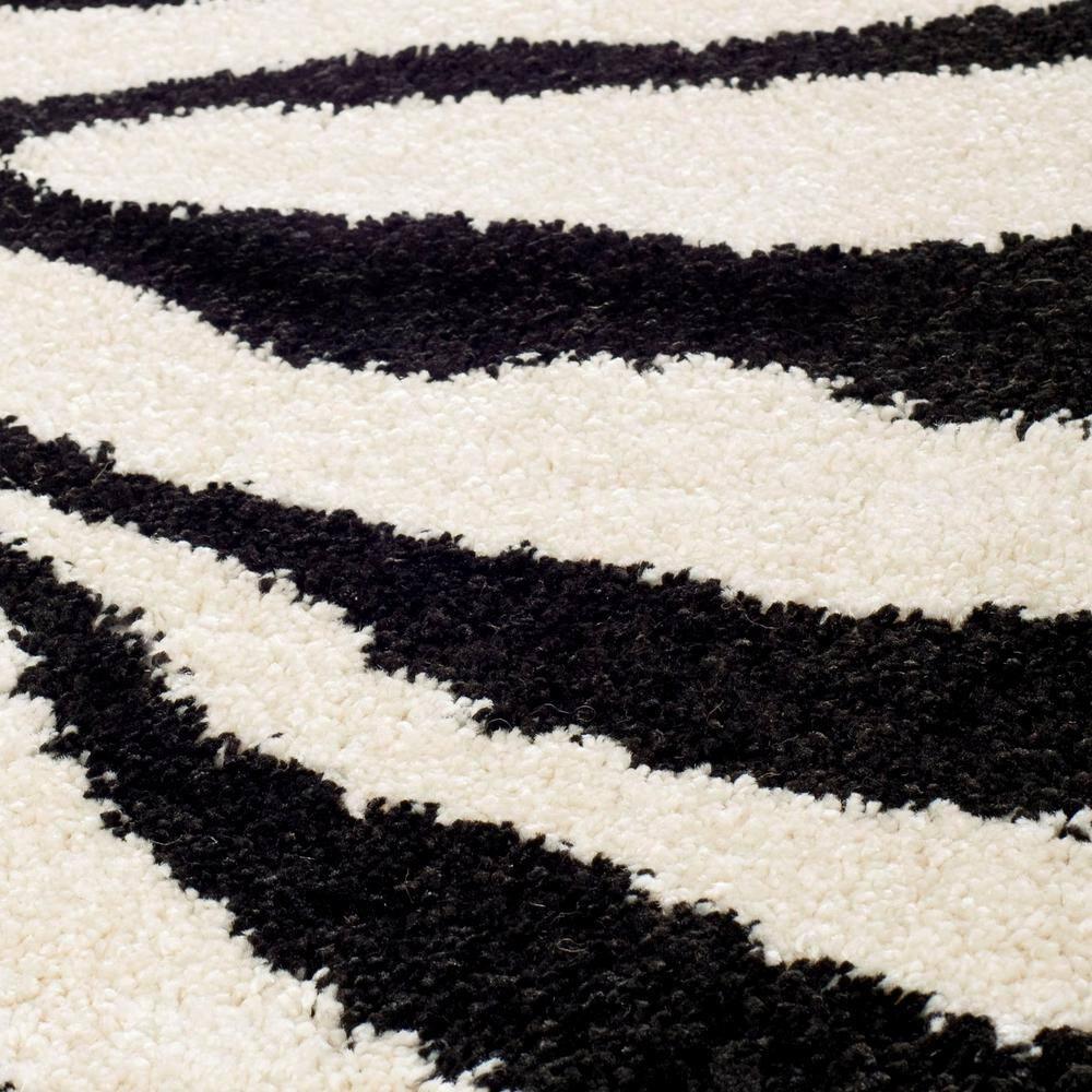 Florida Shag SG452 Power Loomed Indoor Area Rug - Ivory/Black - 8'x10' - Safavieh.