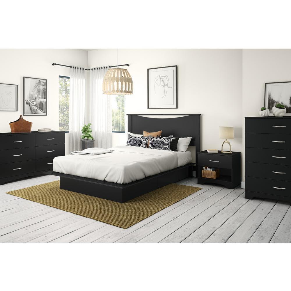 South Shore Step One, Contemporary Dresser,  Black