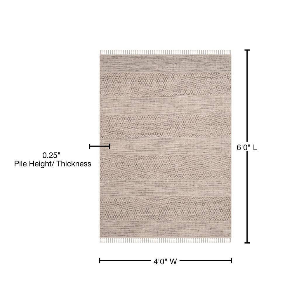Montauk MTK330 Hand Woven Indoor Accent Rug - Ivory/Steel Grey - 4'x6' - Safavieh