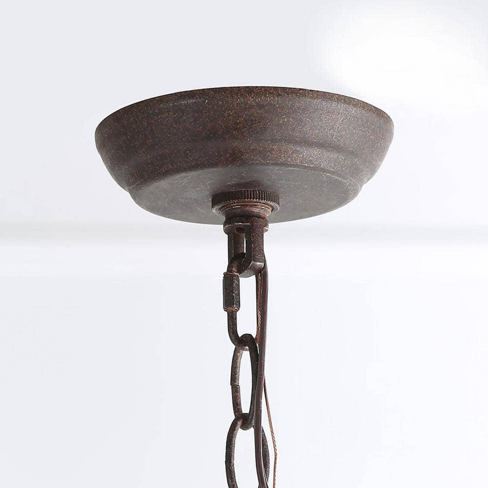 The Gray Barn French Country 6-Light Wood Chandelier Classic Farmhouse Lights - 31.1" D x 28" H