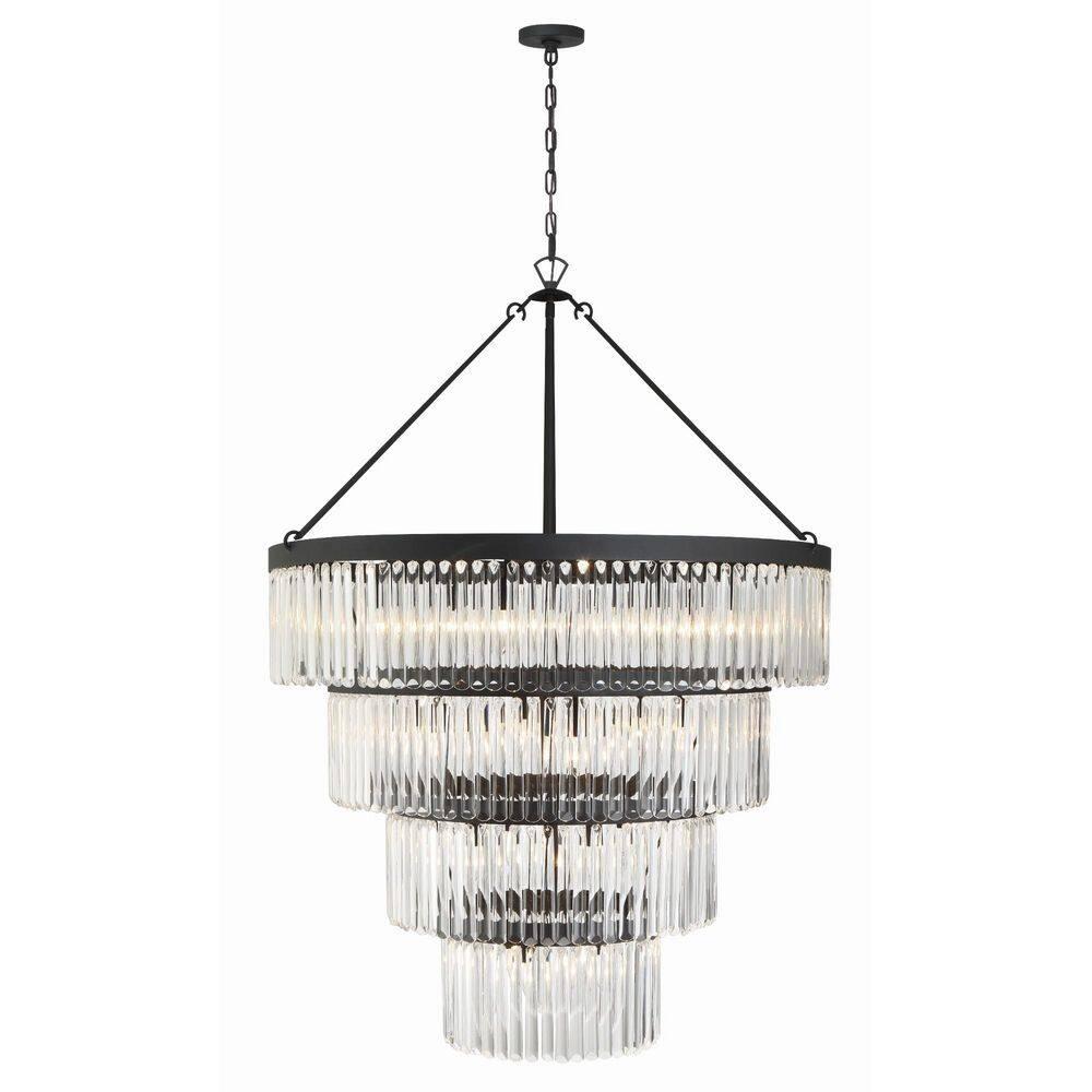 Crystorama Lighting Emory 22 - Light Chandelier in  Black Forged