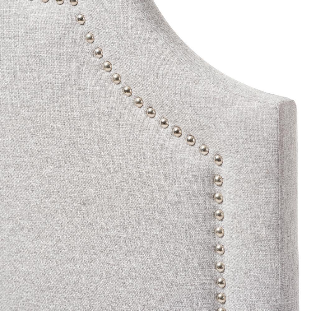 Baxton Studio Queen Rita Modern And Contemporary Fabric Upholstered Headboard Grayish Beige: Wood Composite Frame, Polyester Fill