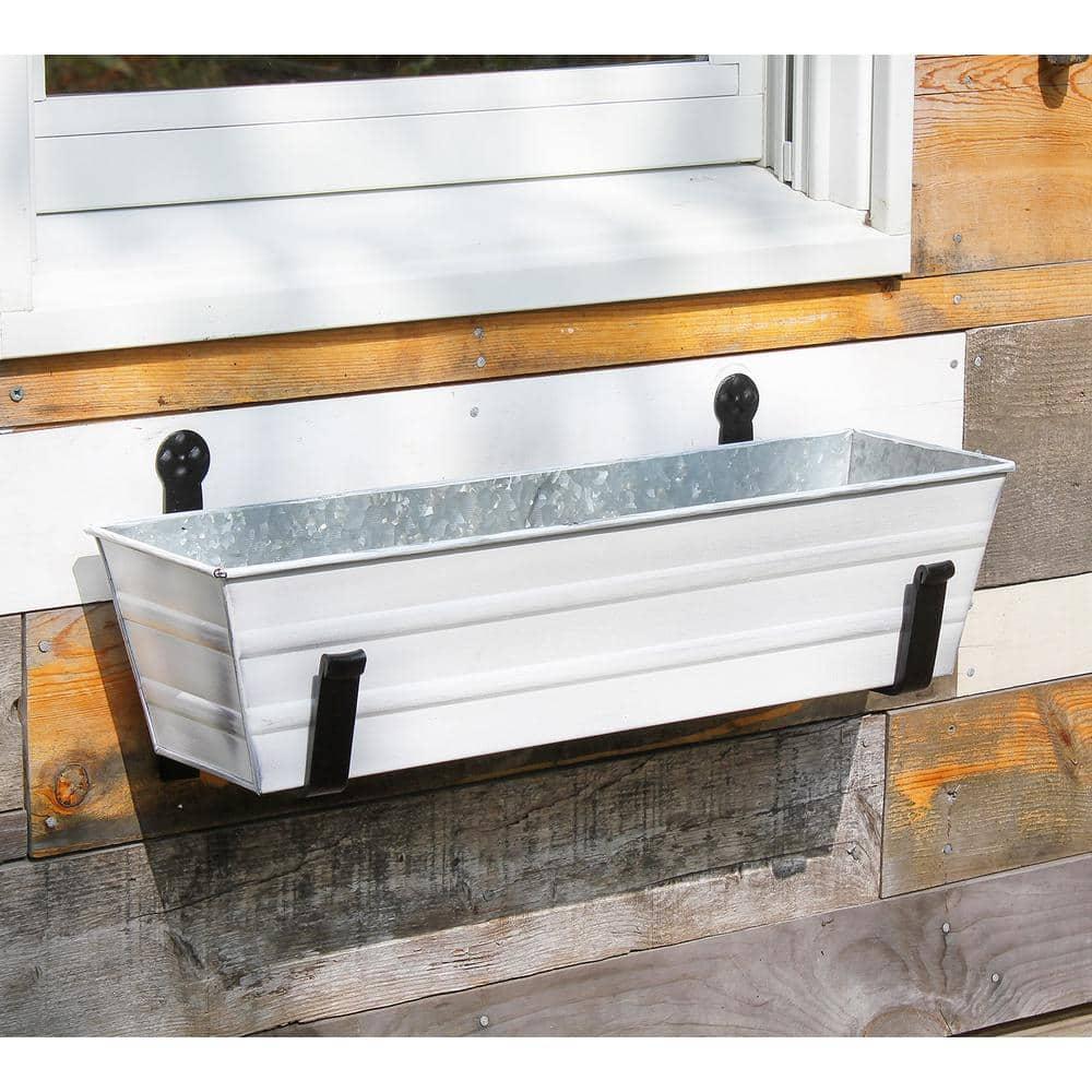 Winston Porter Dynamism Metal Window Box Planter