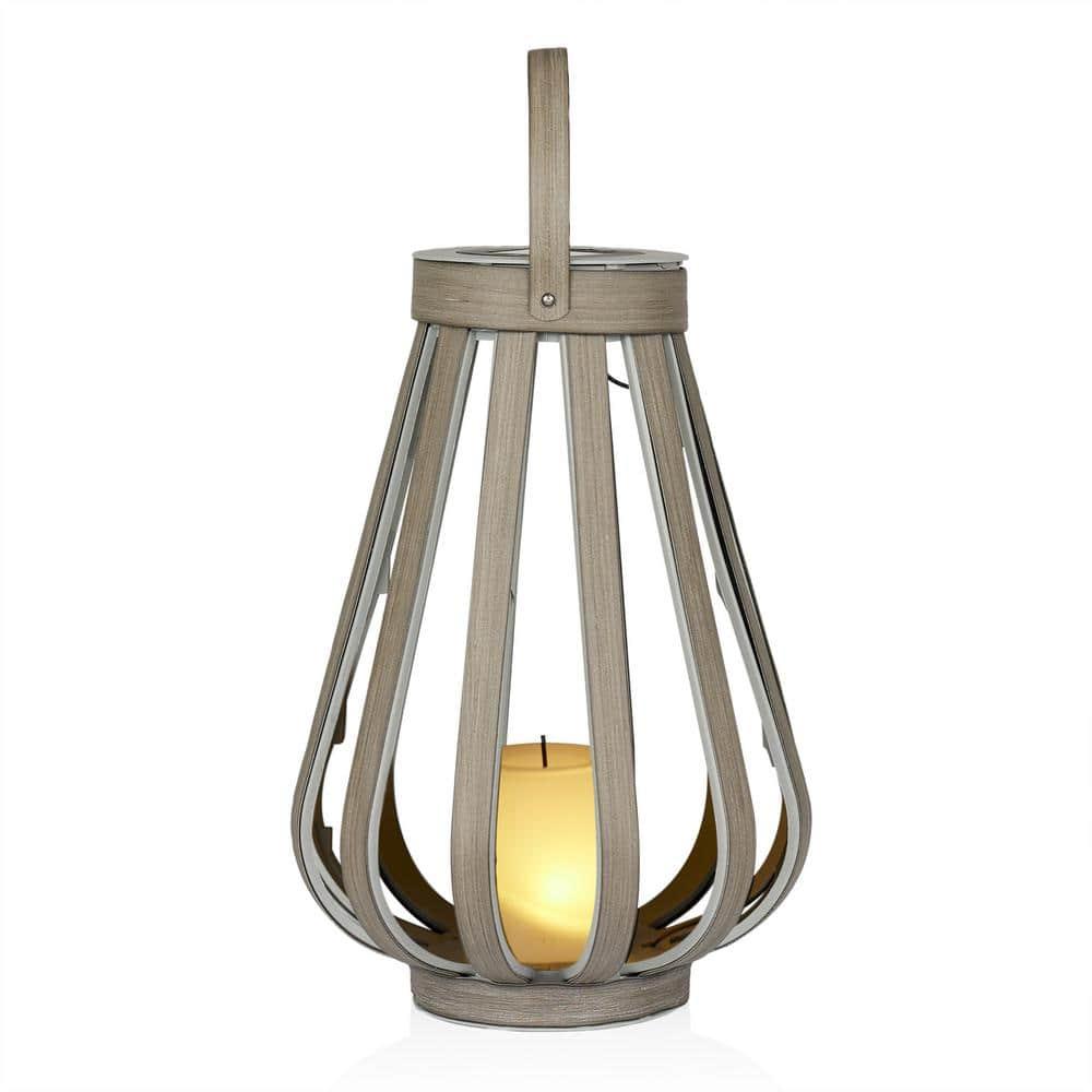 Alpine Solar Decorative Plastic Lantern w/ LED Light