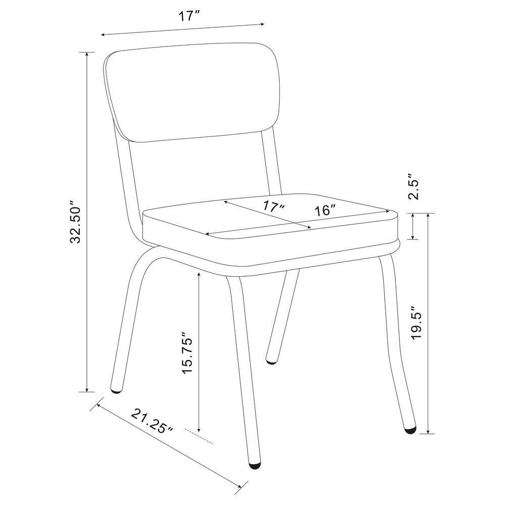 Newline Retro Upholstered Dining Side Chair (Set Of 2)