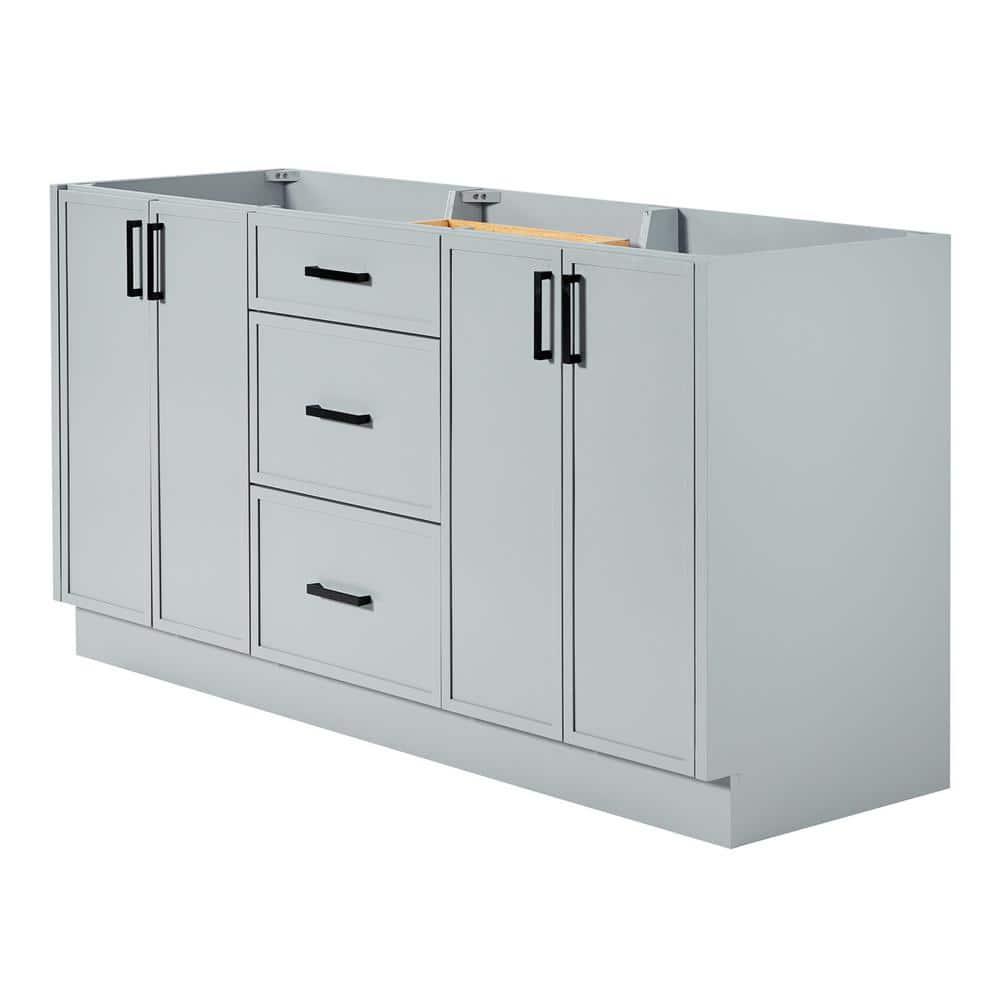 Ariel Kelley 66 Inch Double Sink Base Cabinet In Oak