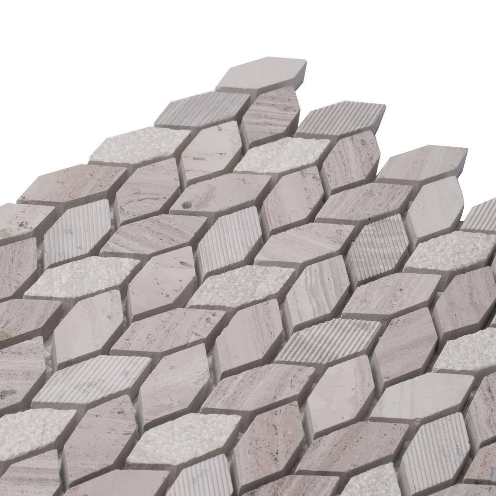 11.8" x 12" Marble Novelty Mosaic Wall & Floor Tile